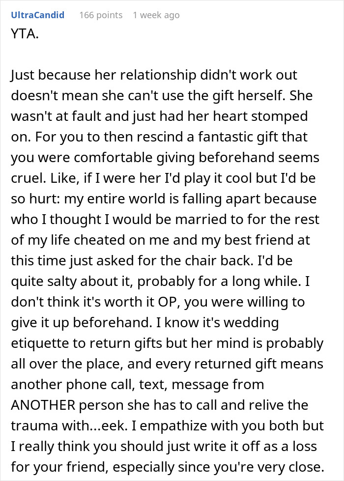 &ldquo;She Was Ugly Crying&rdquo;: Woman Wants To Get Her $4,500 Wedding Gift Back After Friend&rsquo;s Breakup