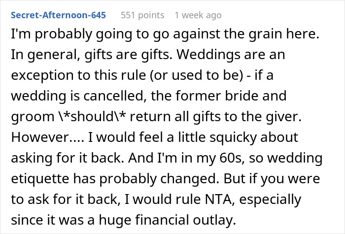 &ldquo;She Was Ugly Crying&rdquo;: Woman Wants To Get Her $4,500 Wedding Gift Back After Friend&rsquo;s Breakup