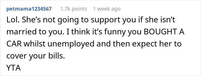"It&rsquo;s Crazy To Me": Man Expects GF To Cover His Expenses Whilst He Looks For New Job, She Refuses