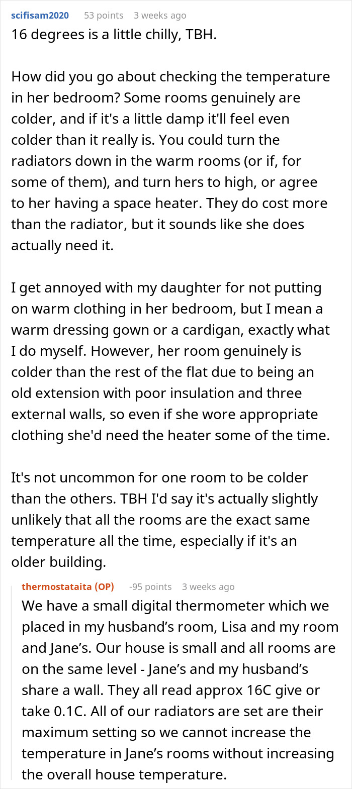 Internet Blasts Mom For Making Daughter Freeze At Night And Refusing To Adjust Temps