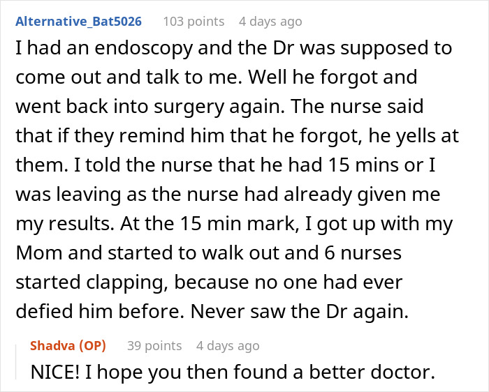 Woman Embarrasses Surgeon In Front Of Med Students For Disregarding Her Because He Knows Better Woman Embarrasses Surgeon In Front Of Med Students For Disregarding Her Because He Knows Better