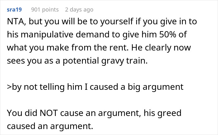 Guy Learns That His Girlfriend Is A Landlord, Demands Half Of Her Rental Income