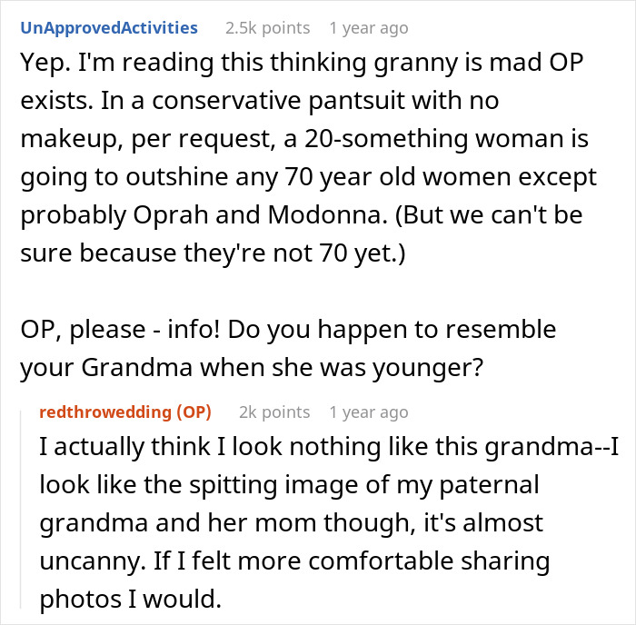 71 Y.O. Bride Accuses Granddaughter Of Upstaging Her, Internet Says She Needs A Reality Check