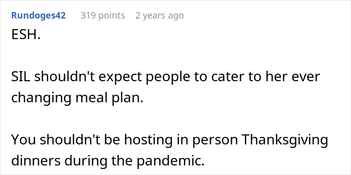 Woman Cancels Thanksgiving After 20 Years Of Hosting After SIL&rsquo;s Special Dietary Demands