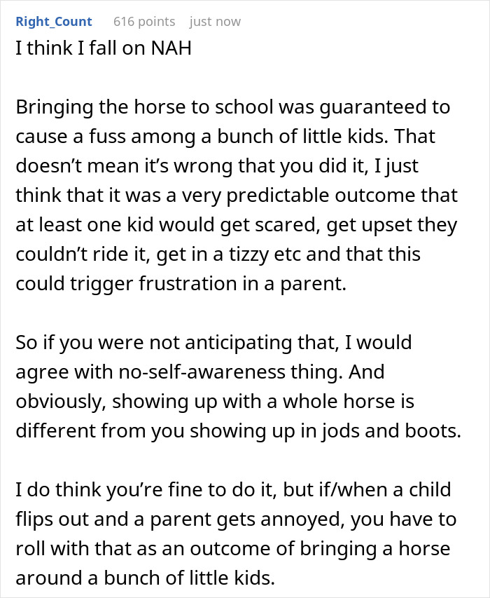 Mom Allows 7 Y.O. To Ride A Pony To School, Causing Entitled Parent To Go Off On Her