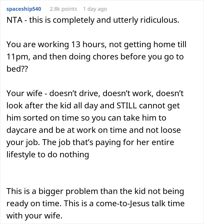 Guy With 2 Jobs Starts Simply Leaving When His Jobless Wife Can&rsquo;t Get Son Ready In Time For Daycare
