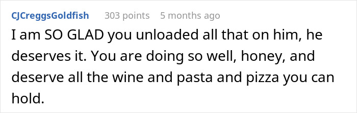 Screenshot of a comment supporting a woman called greedy witch by ex&rsquo;s mistress for refusing to take her 3 kids on a trip to Italy.