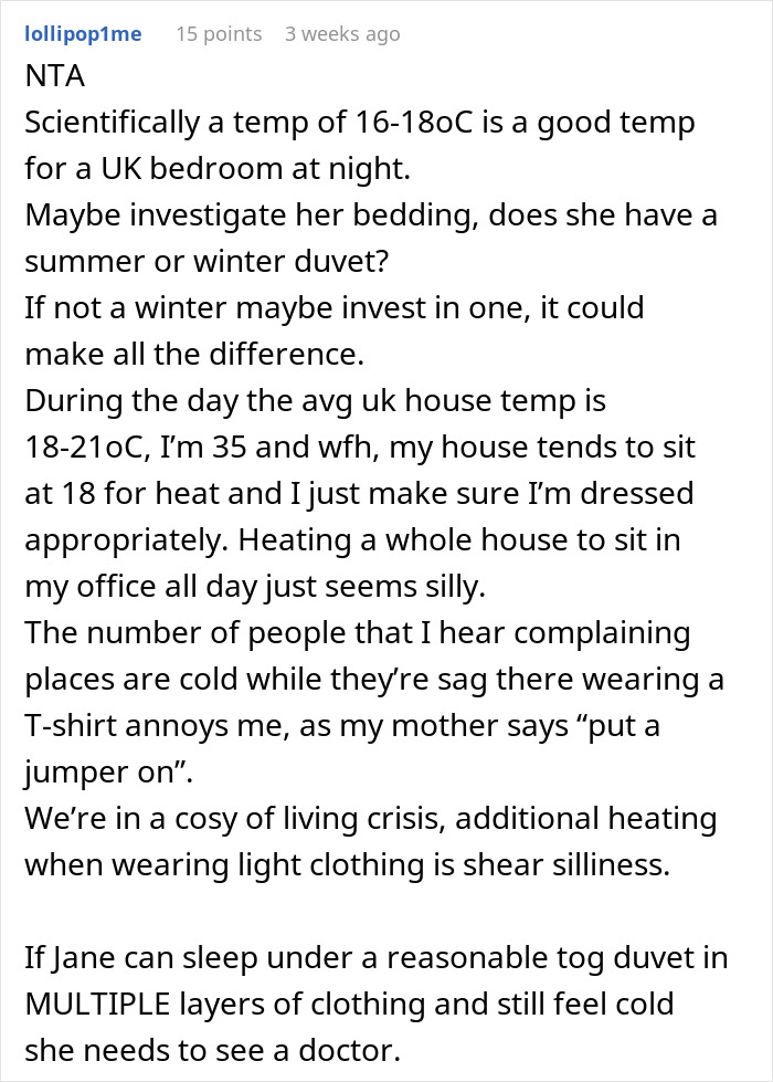 Internet Blasts Mom For Making Daughter Freeze At Night And Refusing To Adjust Temps