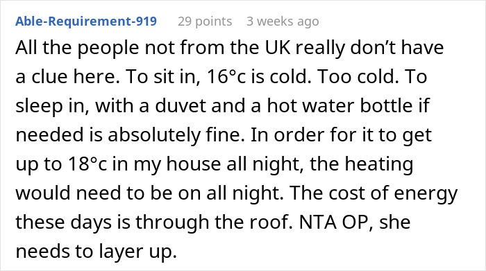 Internet Blasts Mom For Making Daughter Freeze At Night And Refusing To Adjust Temps