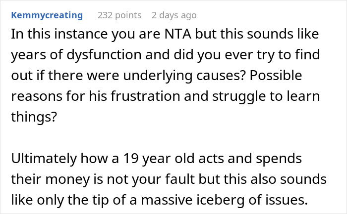 Son Who Couldn’t Even Learn How To Do Laundry Blames Parent After Getting Credit Card Debt At 19