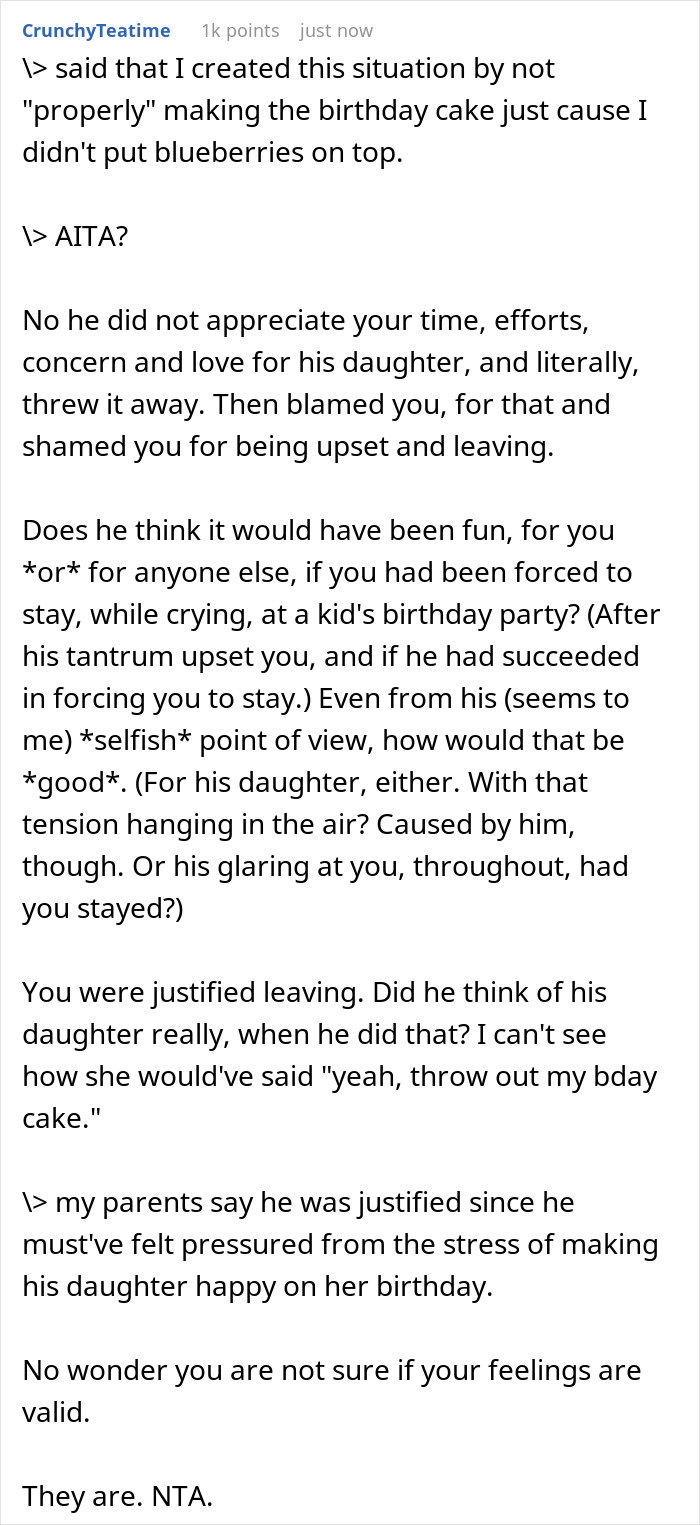 Man Dubs Wife An Overreactor After She Leaves When He Tosses A Cake She Made For Stepkid