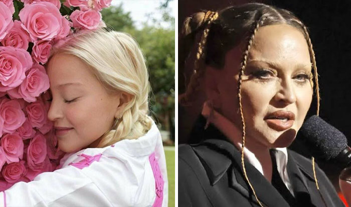 An Extremely Filtered Photo Of A Singer / A Less Filtered, With Make-Up Photo