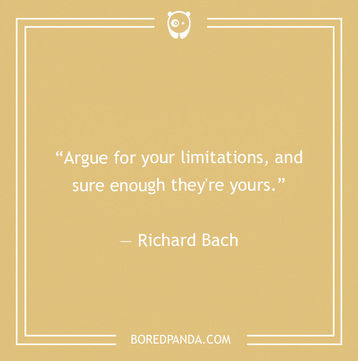Richard Bach quote on limitations  - 24