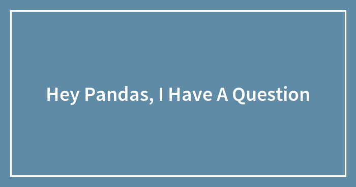 Hey Pandas, I Have A Question