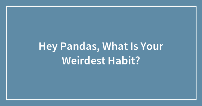 Hey Pandas, What Is Your Weirdest Habit? (Closed)