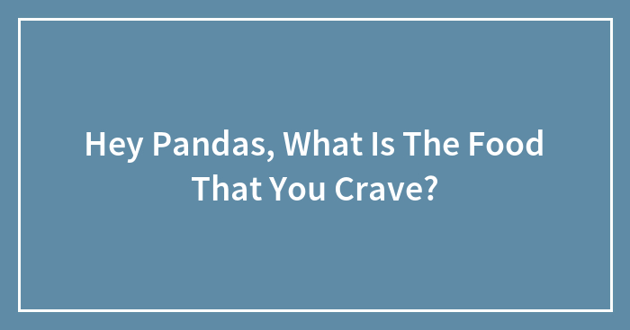 Hey Pandas, What Is The Food That You Crave?