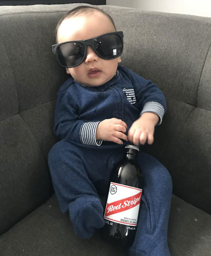 My Wife's First Day Back To Work While I'm On Daddy Duty. She Asked How He Was Doing And I Sent Her This