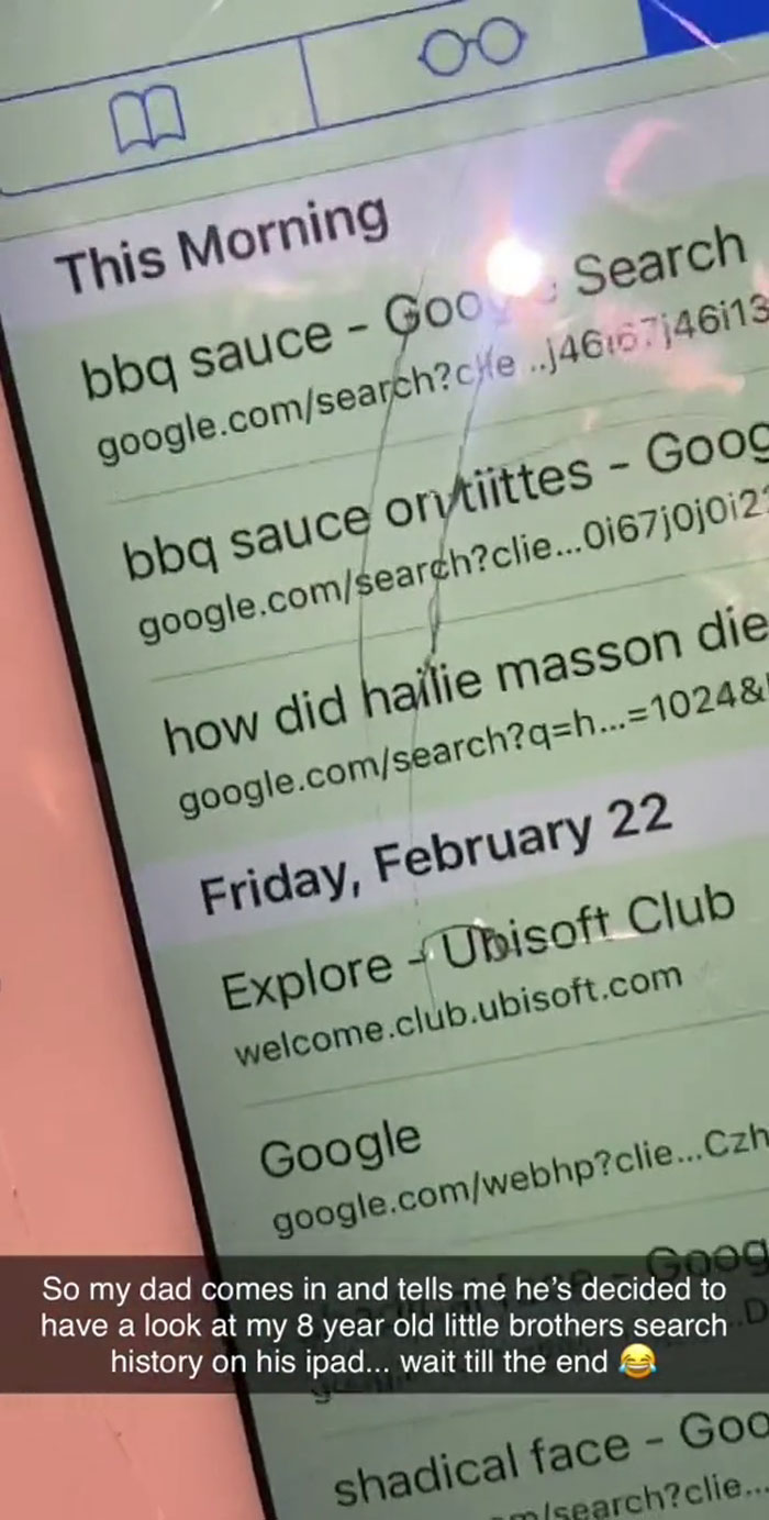 Dad And Netizens Are Collectively Mortified After Scrolling Through 8YO&rsquo;s Internet Browsing History