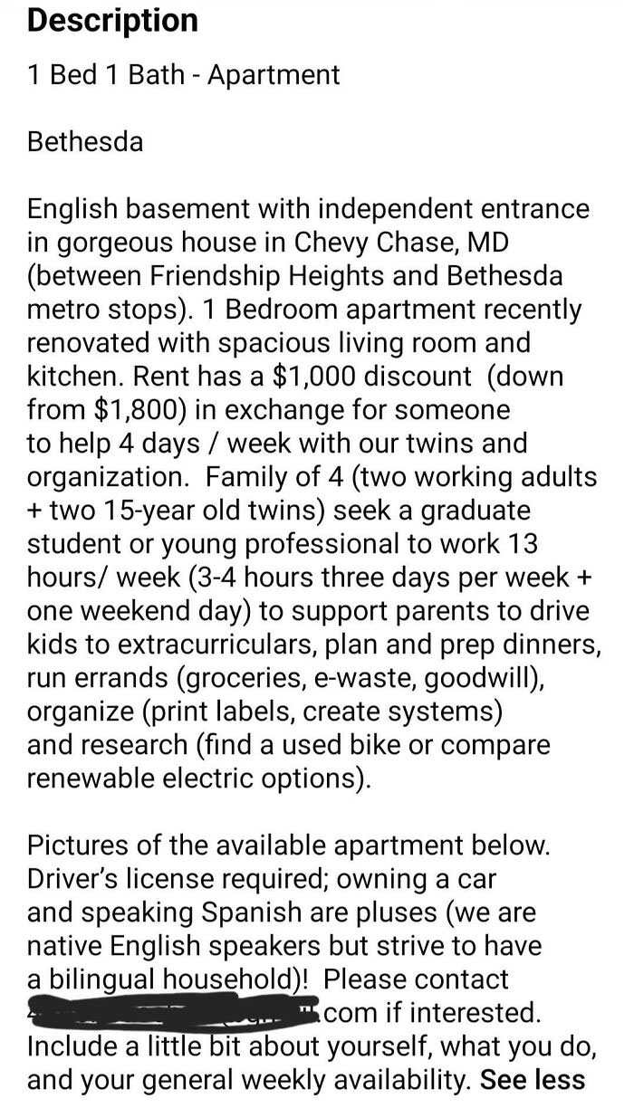 Live-In Nanny Or Room For Rent?