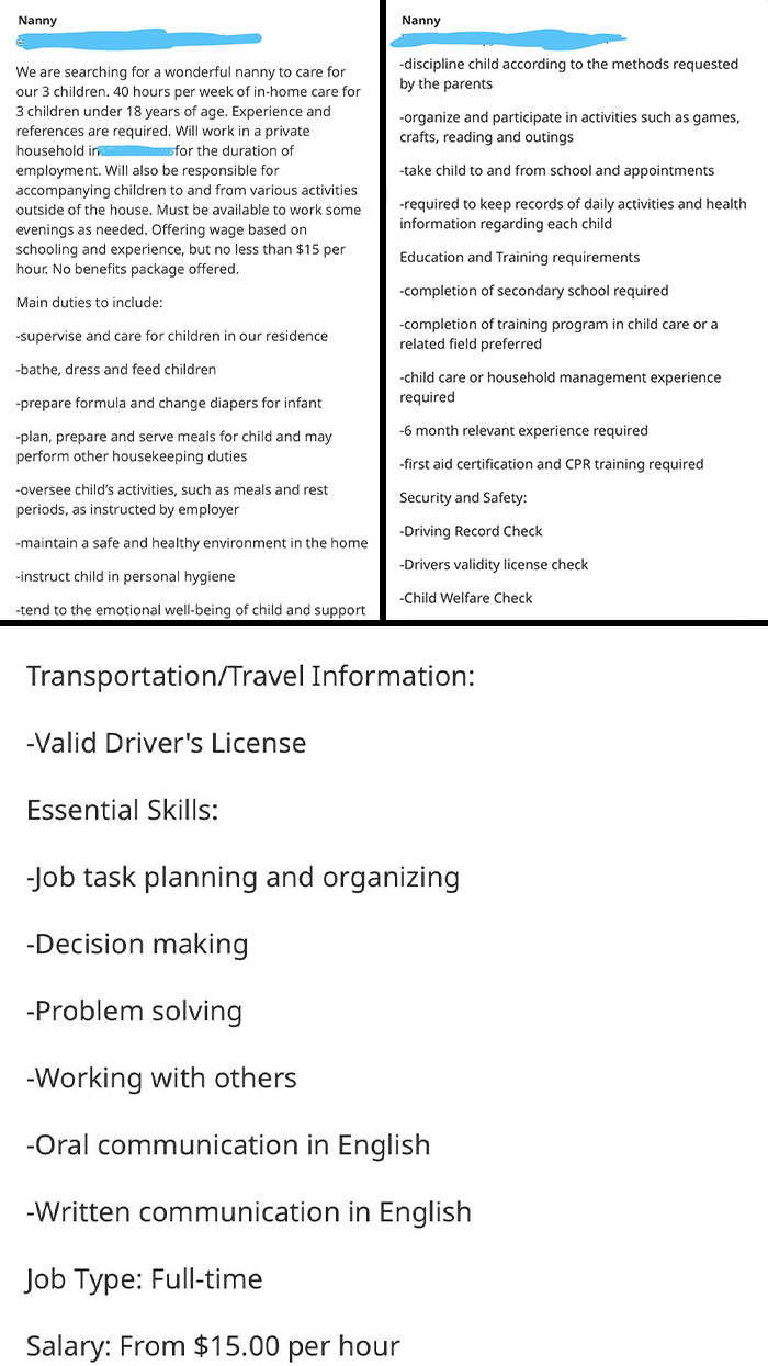 $15 For A Nanny With Experience And Education? Good Luck
