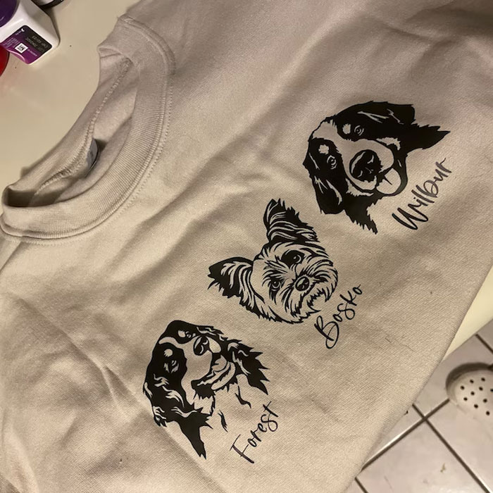 Personalized Dog Face Sweatshirt: Because who wouldn't want a cozy, high-quality garment that can also display their love for their furry friend?