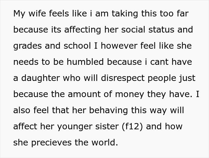 16-Year-Old Bullies A Kid For Being Poor, So Her Stepdad Takes Away All Her &ldquo;Luxuries&rdquo;