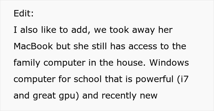 16-Year-Old Bullies A Kid For Being Poor, So Her Stepdad Takes Away All Her &ldquo;Luxuries&rdquo;