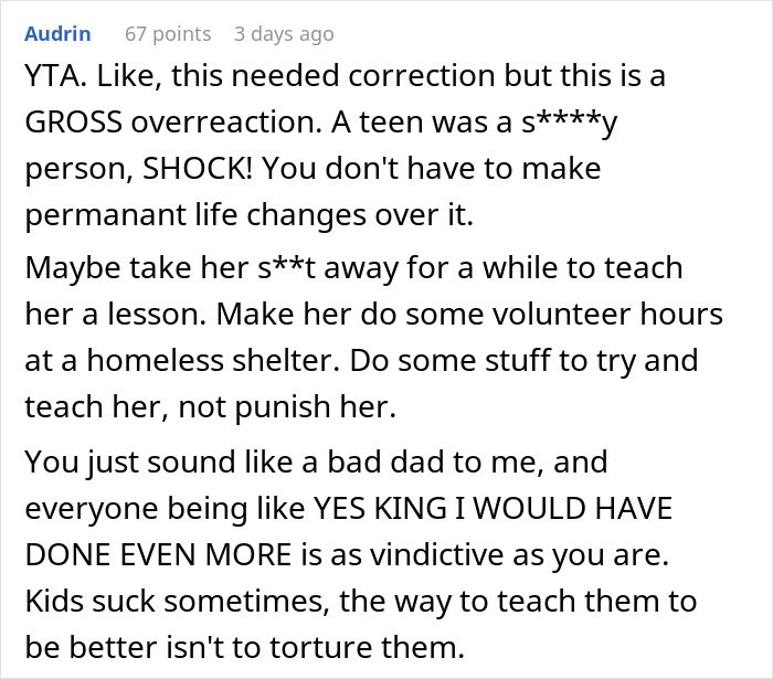 16-Year-Old Bullies A Kid For Being Poor, So Her Stepdad Takes Away All Her &ldquo;Luxuries&rdquo;