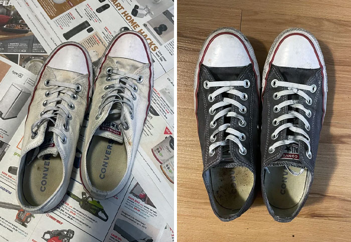 Tenían un aspecto lamentable, pero las teñí de negro y...