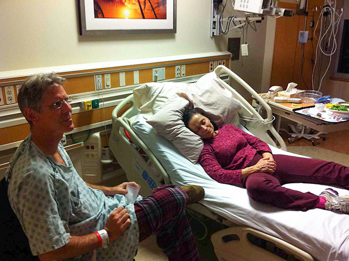 Mom Visits Dad In The Hospital. Who Gets The Bed? Mom