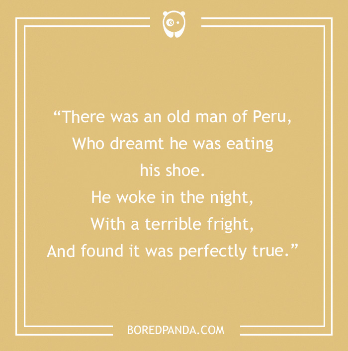 Funny limerick about a man in Peru dreaming he ate his shoe, with a humorous twist.