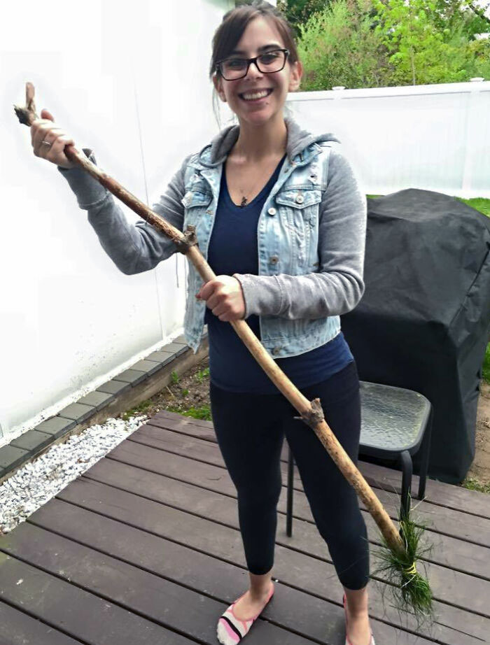 A Little Boy In Our Neighborhood Went Door-To-Door Selling Homemade Brooms For $2. Even Demonstrated The Effectiveness Of It. Needless To Say, His Tactics Were Effective