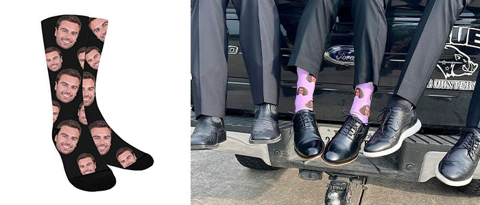 Create Wholesome Laughs With Custom Face Socks - Give Every Step A Face Lift! T's Not Just Toe-Tally Awesome, It's Face-Tastic Too