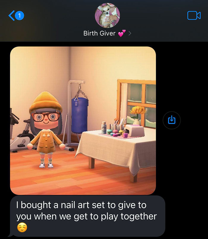 My Mom Recently Started Playing Animal Crossing, And She Knows I'm Into Nail Art