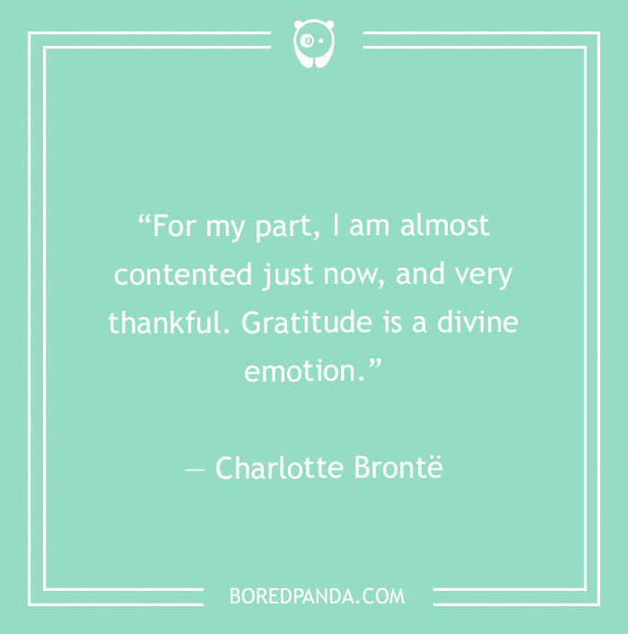 Charlotte Brontë quote on gratitude  - 21