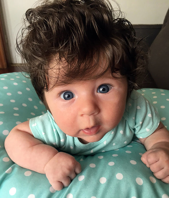 3-Month-Old Baby With More Hair Than You Have Ever Seen