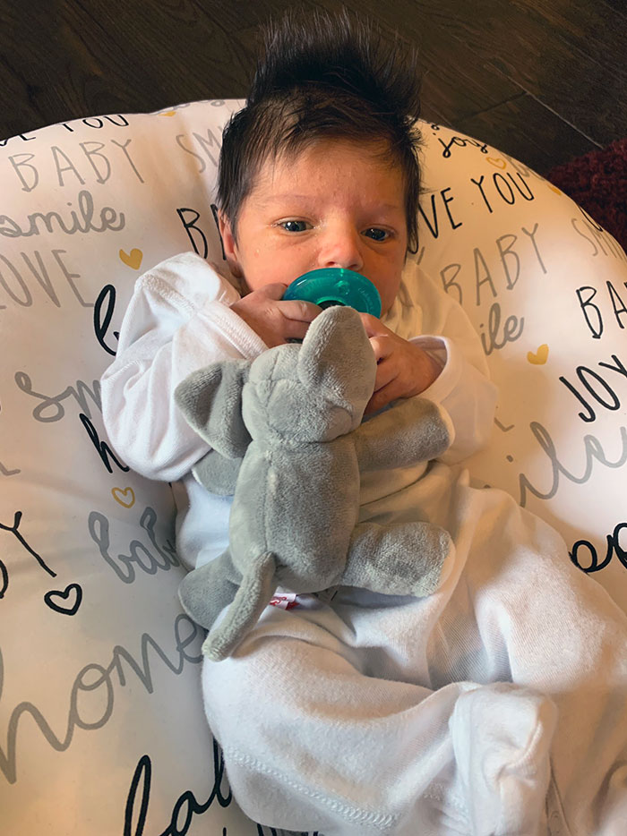 My Son Will Be 3 Weeks Old On Saturday And Got As Much Hair As Me