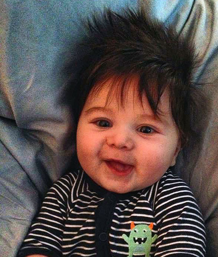 My Happy Boy Definitely Has A Better Hair Game Than His Dad