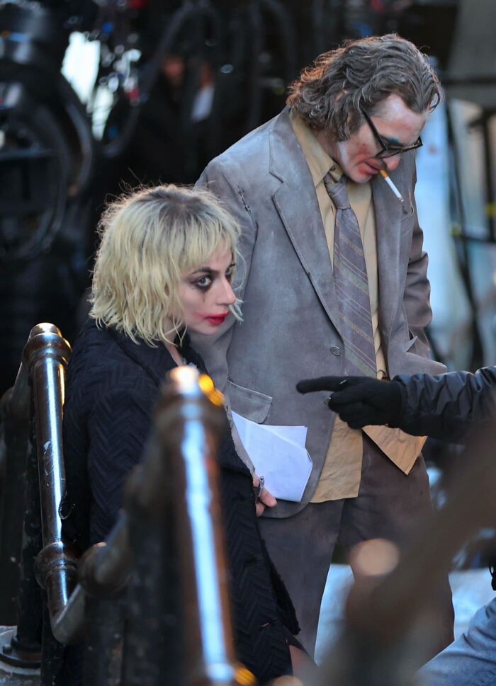 Lady Gaga And Joaquin Phoenix On The Set Of ‘Joker Folie À Deux’
