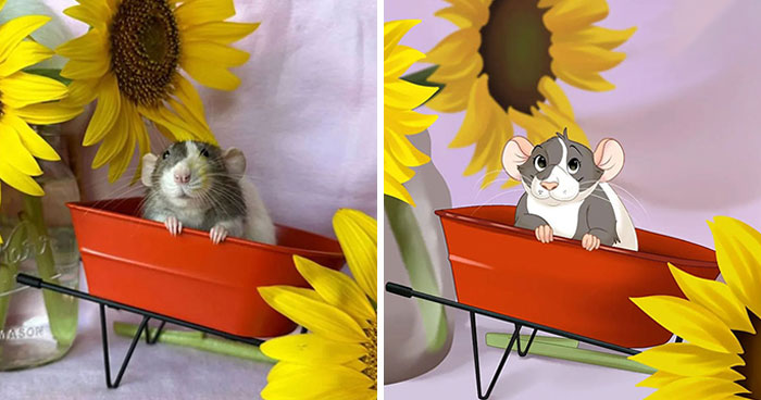 Artist Creates Cute Pet Portraits That Turn Them Into Disney Movie Characters (22 New Pics)