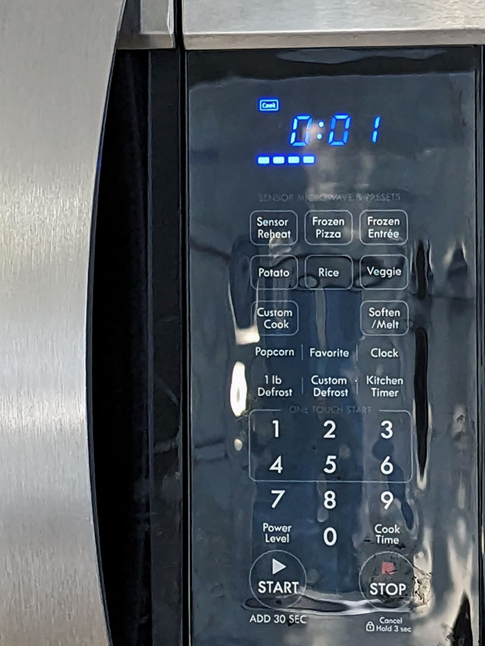 My Wife Stops The Microwave Early And Doesn't Reset The Clock