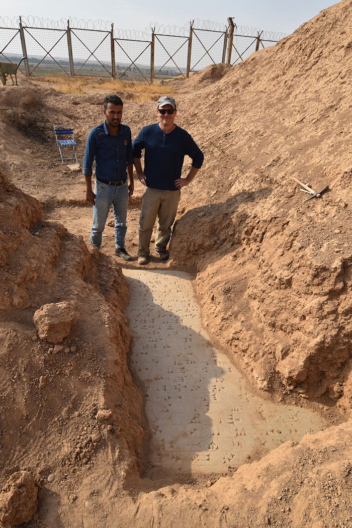 At The Penn Museum Excavations At Nimrud, Iraq, Archaeologists Uncovered A Door Threshold Of The Assyrian King Adad-Nerari III (811-783 BCE) With A Well-Preserved Cuneiform Inscription