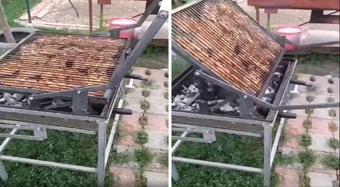 Easily Flip Your Entire Grill With One Easy Move
