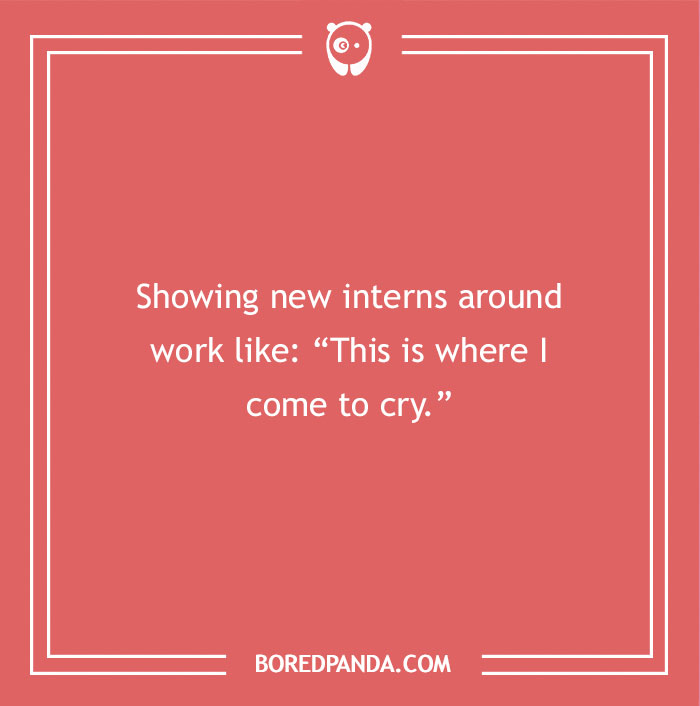 Joke on internship
