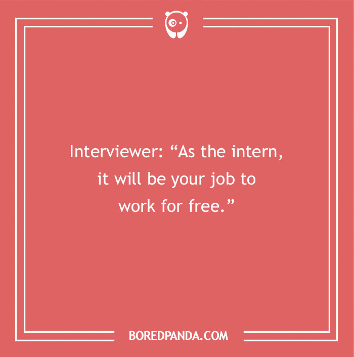 Joke on internship