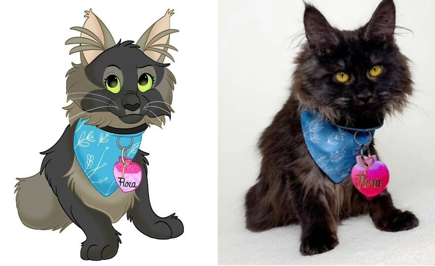An Illustrator Turns Your Pet's Photos Into Magical Disney-Like Creations (22 New Pics)
