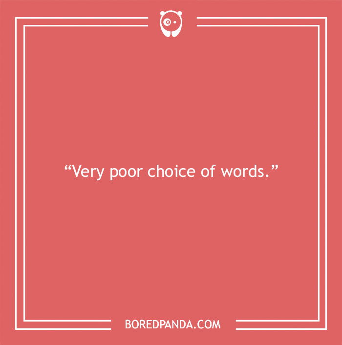 Red background with a Joker quote: "Very poor choice of words."