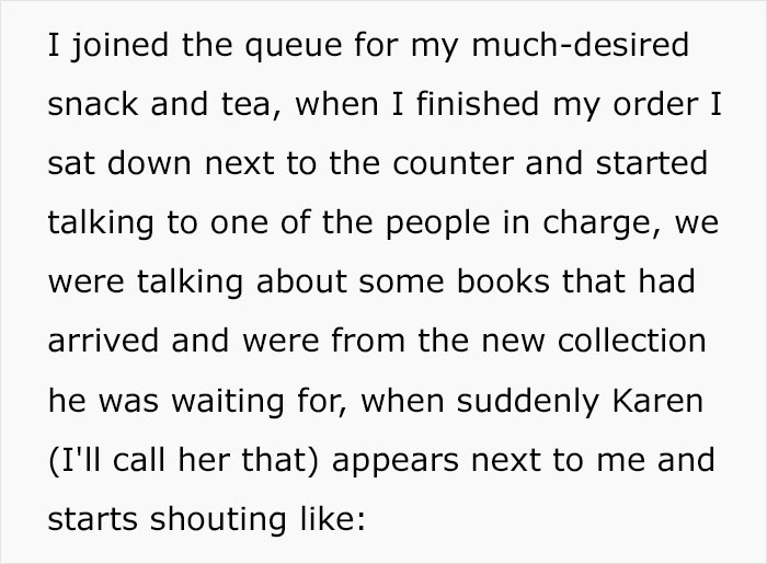 Karen Mistakes Woman For A Coffee Shop Employee, Gets Thrown Out After Harassing Her Karen Mistakes Woman For A Coffee Shop Employee, Gets Thrown Out After Harassing Her