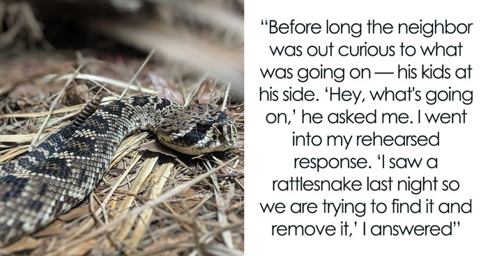 Neighbor’s Children Continue To Play In Man’s Yard, He Informs Them There’s A Snake Somewhere