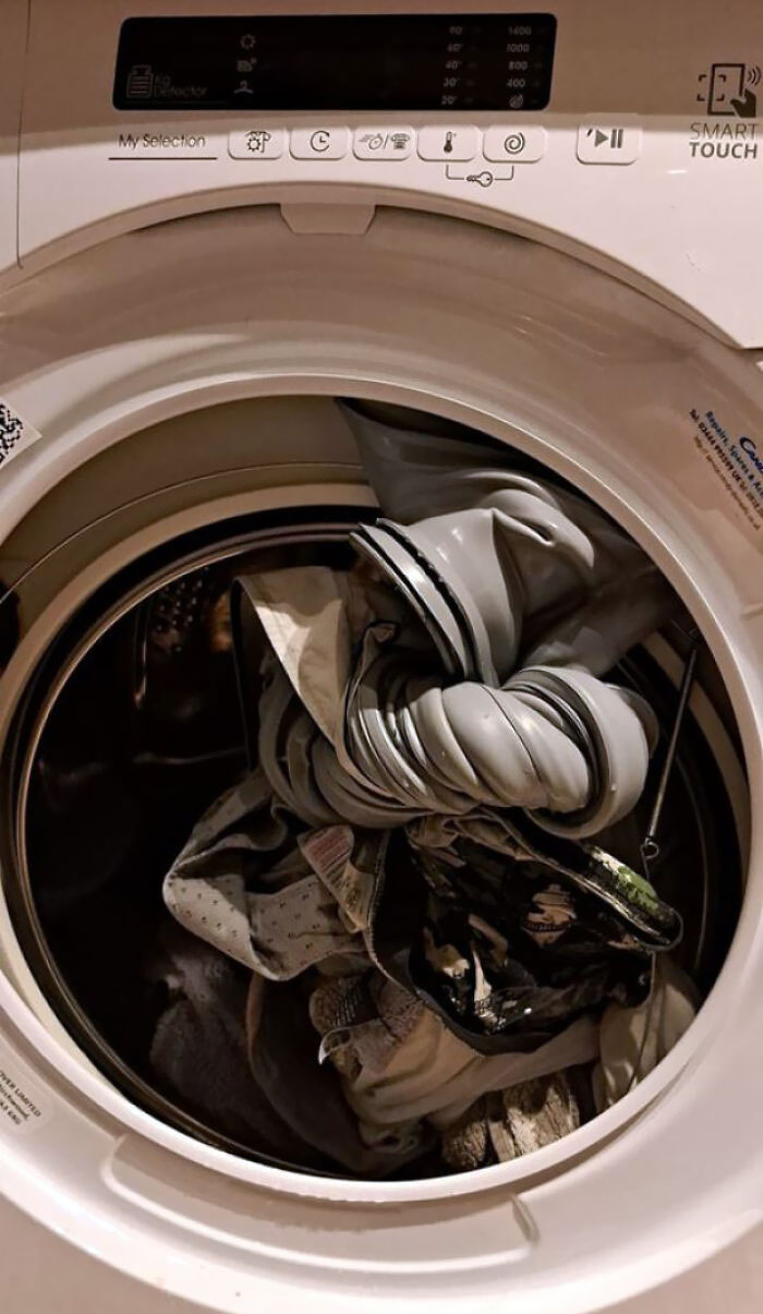 Washing Machine Decided To Eat Itself